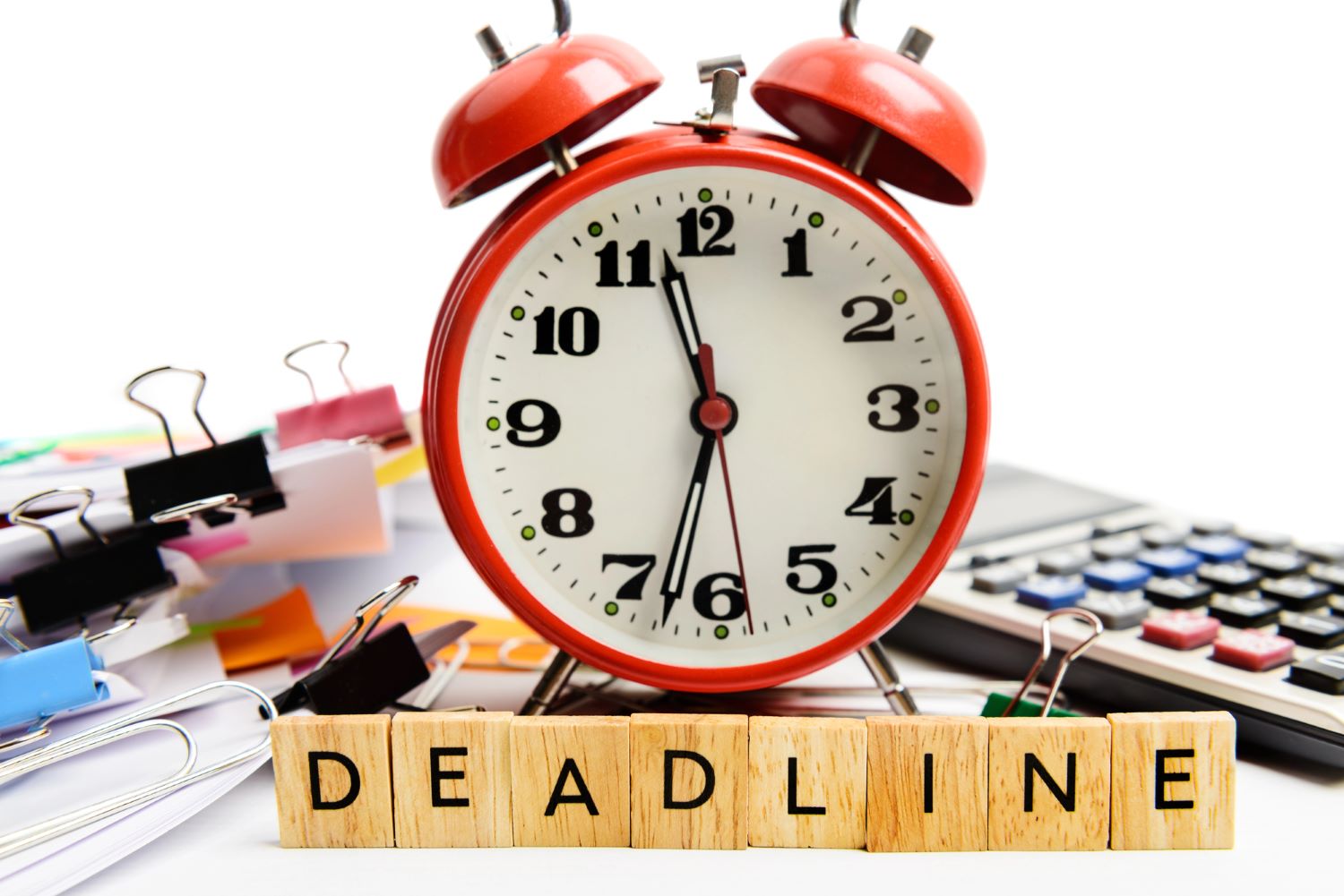 Deadline reminder with alarm clock symbolising on-time BAS preparation and payroll services for small businesses